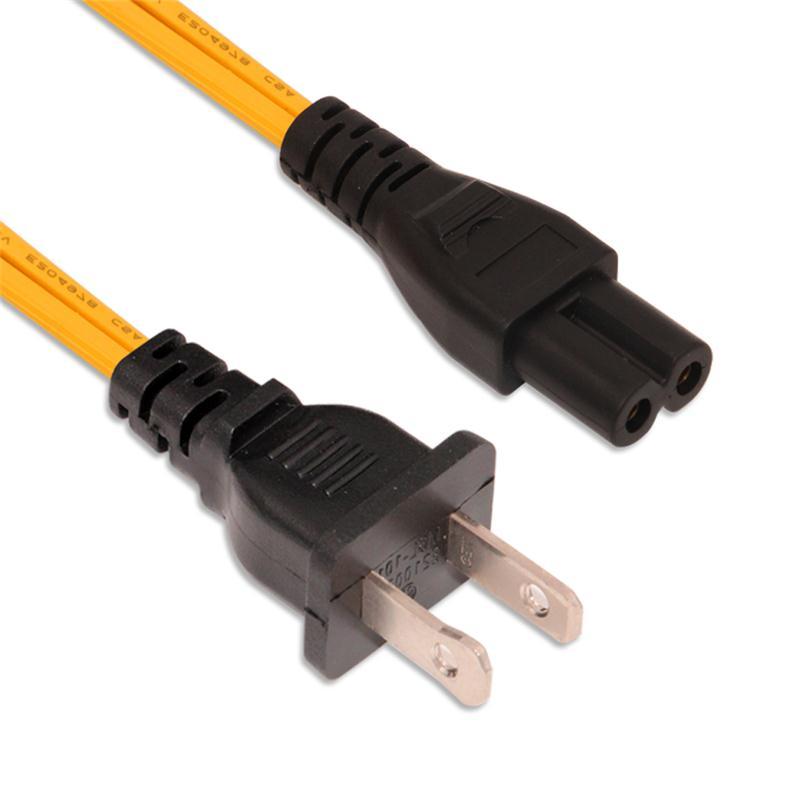 EE. UU. Enchufe Cable nos 2pin Iec C7 americano 2 Pin Ac Cable de alimentación de la computadora NEMA 1-15p poder cable