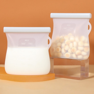 ถุงเก็บน้ำนมแม่ซิลิโคน 250 มล. พร้อมฝาปิดแบบพลิกสำหรับเก็บรักษาอาหารในตู้เย็น - Product Image 1