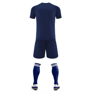 Dernier design, nouveau modèle, maillot de football pour hommes, été, bleu personnalisé, 100% polyester, séchage rapide, respirant, manches courtes - Product Image 2