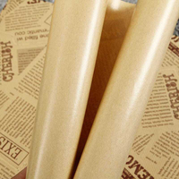 Papier ciré jetable en gros avec revêtement, excellent pour l'emballage alimentaire, sandwichs, pizzas, gâteaux, rouleaux de poulet, pain