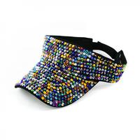 Casquette de baseball à visière vide Ecoparty Fashion, décontractée, avec strass, visière pare-soleil en acrylique, chapeau diamanté, casquette de protection solaire pour l'extérieur