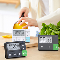 Harga Pabrik Murah Timer Dapur Mini Belajar Hitung Mundur LCD Digital Alarm Timer Elektronik dengan Magnet