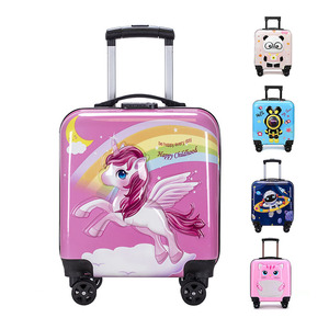 סיטונאי abs + PC ילדים מזוודות 3D קריקטורה לילדים צבעוניים מזוודה נסיעות חמוד במקרה נסיעה לוגו מותאם אישית - Product Image 1