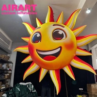 Ballon solaire gonflable jaune pour décoration d'activités de plein air