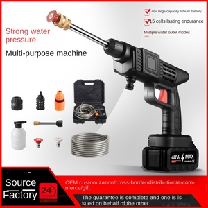 Máy rửa xe không dây cầm tay công suất cao pin lithium hộ gia đình súng nước áp lực cao để sạc súng phun điện - Product Image 3