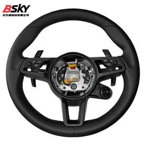 Adaptateur de volant en cuir <span class=keywords><strong>SC</strong></span> adapté aux ventes directes d'usine <span class=keywords><strong>Porsche</strong></span> 718 991 <span class=keywords><strong>911</strong></span> Panamera Cayenne Cayman Boxster - Product Image 1