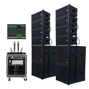 ชุดลำโพงไลน์คู่ขนาด 8 นิ้ว พร้อมซับวูฟเฟอร์แบบ Passive 18 นิ้ว สำหรับระบบเสียง PA ระดับมืออาชีพกลางแจ้ง เหมาะสำหรับโบสถ์ รุ่น LS2208+LS18 S - Product Image 1