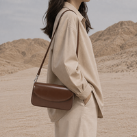 Lisse Cuir Véritable Structuré Rabat Épaule Sac à Bandoulière Sac à Main pour Femme pour le Quotidien