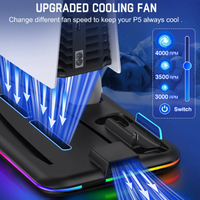 Support de refroidissement multifonctionnel avec double contrôleur, chargeur, station d'accueil pour console PS5 Playstation 5
