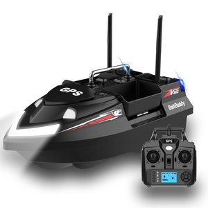 Flytec V802 Pro <span class=keywords><strong>Barca</strong></span> da Pesca RC per Carpe con GPS, Mimetica Forestale, 500M, 160 Punti, Doppia Antenna, 4 Contenitori, 3KG - Product Image 5