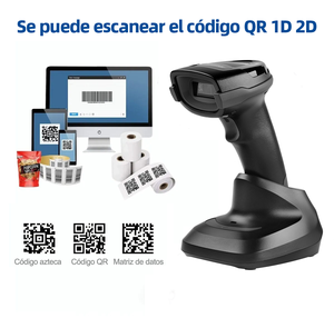Hot 2D <strong>QR</strong> <strong>Code</strong> Barcode Scanner 2.4G+Bluetooth 70-metre Wireless Range Rapid and Precise Recognition Speed - Product Image 2