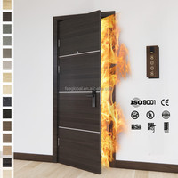 Porte coupe-feu BASEN en bois massif, norme australienne, résistance au feu 30 minutes, design minimaliste personnalisable pour appartement et chambre