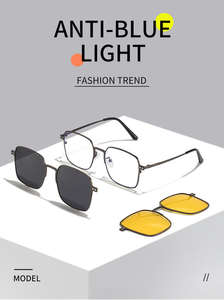 Lunettes de soleil polarisées <span class=keywords><strong>anti</strong></span>-<span class=keywords><strong>UV</strong></span> avec monture magnétique, monture pour myopie en métal, monture polarisée 3-en-1, logo personnalisé, protection <span class=keywords><strong>UV</strong></span>, minimum 1 pièce - Product Image 5