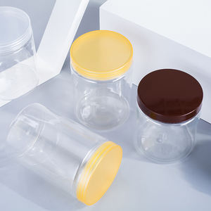 Bocaux en plastique PET transparent de 500 ml pour aliments, miel, sucre, bonbons, compléments vitaminiques avec couvercle à vis - Product Image 4