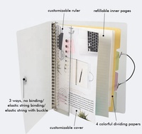 Cahier d'écriture lii élastique pour étudiants, personnalisé, couverture rigide, exercice A4, agenda, école