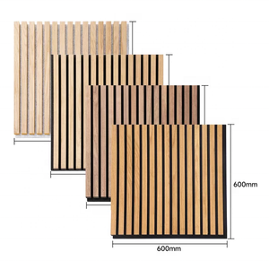 Panel Acústico Moderno de Madera Akupanel, Listón de Nogal, Alta Absorción de Sonido para Sala de Estar, Dormitorio, Apartamento - Product Image 1