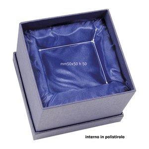 Scatola per Gioielli Blu Satinato 90X90X70 MM - Product Image 2