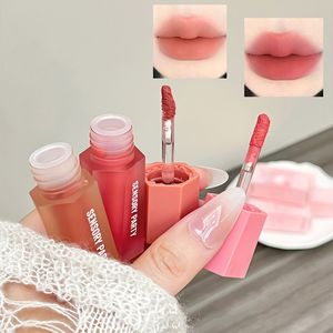 ลิปสติกเนื้อแมทสำหรับริมฝีปากที่เคลือบด้วยกำมะหยี่สีชมพูนู้ดเนื้อเรียบเนียนไม่เหนียวเหนอะหนะทำให้ริมฝีปากดูสว่างขึ้น - Product Image 4