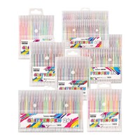 Ensemble de stylos gel métalliques brillants avec logo personnalisé, fournitures de bureau et scolaires pour adultes et enfants, coloriage, dessin, ensemble de stylos gel fluorescents néon
