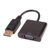 Adaptateur DFX vers VGA 1080P Full HD Mâle vers Femelle, Câble Convertisseur DP vers VGA pour Moniteur PC, Projecteur, Téléviseur