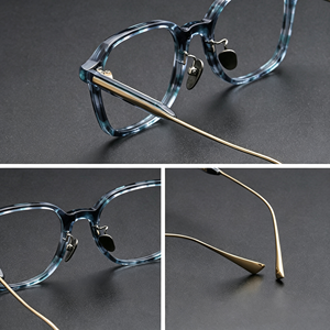 Gafas Ópticas de Acetato y Titanio de Alta Calidad, Monturas de Gafas Personalizadas, <span class=keywords><strong>Lentes</strong></span> Graduadas para Miopía, Gafas en Línea - Product Image 4
