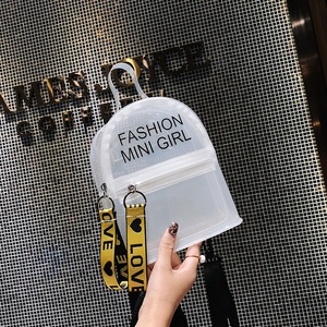 Mode coréenne <span class=keywords><strong>sac</strong></span> à dos transparent femmes décontracté PVC doublure <span class=keywords><strong>sac</strong></span> fermeture éclair gelée lettre étanche <span class=keywords><strong>cartable</strong></span> <span class=keywords><strong>sac</strong></span> à <span class=keywords><strong>main</strong></span> - Product Image 3