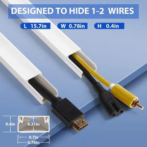 Goulotte de câble en PVC 10x20mm 10x15mm Conduits de câblage ronds et fendus en plastique et en caoutchouc - Product Image 2