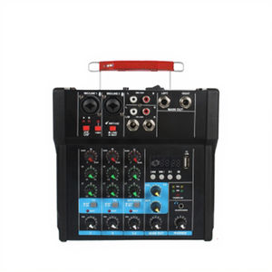 คอนโซลมิกซ์มินิมิกซ์มิกซ์มินิ USB ขนาดเล็ก4ช่องสัญญาณสำหรับใช้ในการถ่ายทอดสดบนเวทีคอมพิวเตอร์บลูทูธรีเวิร์บ - Product Image 2