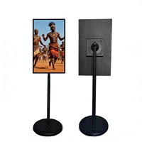 Televisor Inteligente Portátil de 32 Pulgadas con Pantalla Táctil, Recargable, Android TV con Ruedas en Soporte, 128 GB