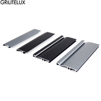 Grilight GL - Profilés en aluminium anodisé noir en forme de U de 19 mm d'épaisseur pour plinthes, personnalisation en gros usine