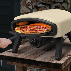 Horno de Pizza Portátil para Exteriores de Acero Inoxidable, de 14 Pulgadas, a Gas LPG, Color Negro - Product Image 1