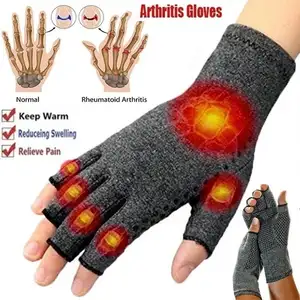 Прямая Продажа с фабрики эластичные перчатки для поддержки запястья, перчатки для лечения артрита, компрессионные хлопковые перчатки для женщин и мужчин