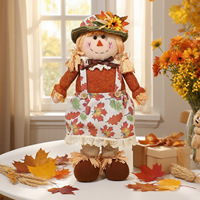Ming Guan transfrontalier Halloween en peluche gonflable épouvantail Momoko poupée peluche tournesol décoration automne décor à la maison 15-30cm