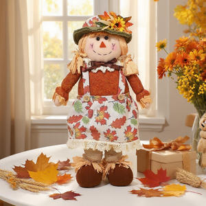 Ming Guan transfrontalier Halloween en peluche gonflable épouvantail <span class=keywords><strong>Momoko</strong></span> poupée peluche tournesol décoration automne décor à la maison 15-30cm - Product Image 6