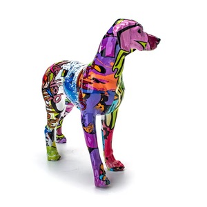 Decorazione della casa di alta qualità ornamenti <span class=keywords><strong>animali</strong></span> artefatti colorati statue di cani resina figurine di Bulldog francese scultura - Product Image 4
