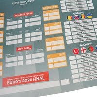 Brochures, dépliants et affiches personnalisés pour les matchs de football du Championnat d'Europe, impression offset sur papier cartonné et papier kraft