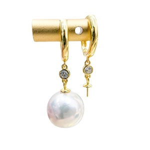 Accessoires en argent S925 pour la création de bijoux, plateau vide avec perles rondes de 8 à 13 mm, bijoux simples pour boucles d'oreilles pendantes tendance 21558 - Product Image 4