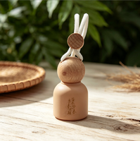 Diffuseur de parfum pour voiture en verre mat vide, avec bouchon en bois, à suspendre au rétroviseur, désodorisant sans logo