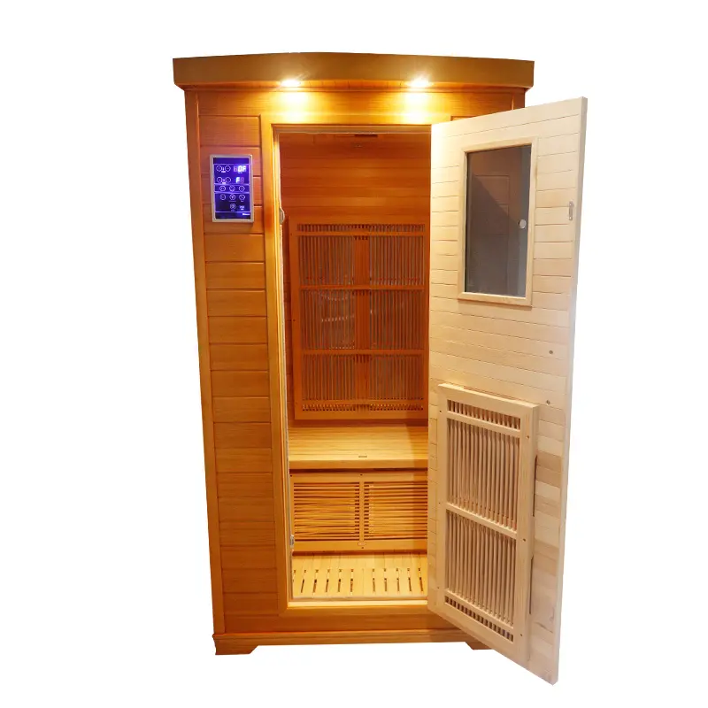 Guangyang Saunaking 1 Person Infrared Sauna Wooden Room With Far Infrared Sauna Dome