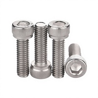 Tornillos Allen de Cabeza Hexagonal con Rosca Completa, Resistentes a la Corrosión, de Acero Inoxidable 304 A2-70, DIN912, Métricos M1.6 M2 M2.5 M3 M4 M5