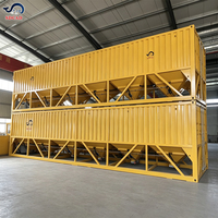 Silo à ciment horizontal modulaire conteneurisé SDCAD 20GP 40HQ 18-53m³ Silo de stockage en vrac portable à bas niveau avec convoyeur à vis