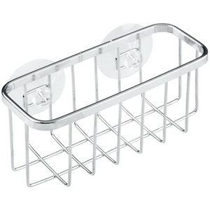 Support à éponge rectangulaire chromé à double niveau en acier inoxydable moderne pour serviettes - Product Image 1