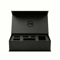 Boîte cosmétique de luxe personnalisée avec logo OEM, finition UV sélective magnétique, insert en mousse, emballage en carton rigide écologique pour cadeaux en gros