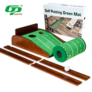 Alfombra de entrenamiento de Golf, Base de madera sólida de terciopelo, para interior y exterior, equipo de práctica para regalo de Golf, novedad