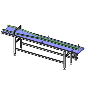 Professionele Plastic Kettingplaat Transportsysteem Getande Band Transportsystemen Met Werkstation Sorteertransportband