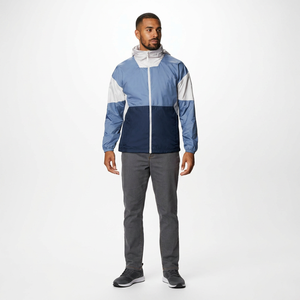 Finer Threads Premium Quality <b>Men</b> Hooded Windbreaker <b>Jacket</b> Light Weight Contrasting Colors Front Fully Customized Vintage Style - Product Image 1