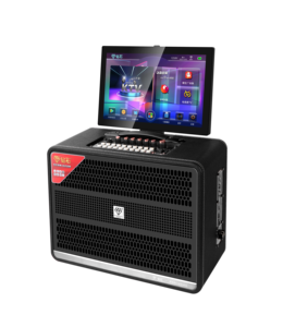 2025 Diamond Factory Pantalla táctil de 14,1 pulgadas Sistema inteligente <span class=keywords><strong>Android</strong></span> 13 Altavoz KTV Altavoz de madera de 40W Audio portátil - Product Image 1