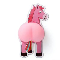 Jouet à presser créatif anti-stress en plastique, petit cheval 3D mignon avec gros derrière, décoration ludique