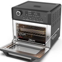 Four à toaster électrique de comptoir numérique, capacité 18L, efficacité énergétique A++, contrôlé par application, écran LED, commande par bouton, convection