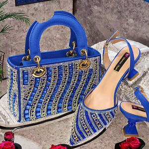 Hermosos Zapatos de Tacón Alto para Mujer con Bolsa a Juego, Decorados con Piedras, Antideslizantes, Ideales para Invierno/Verano, Zapatos de Fiesta de Alta Calidad con Bolsa a Juego - Product Image 3